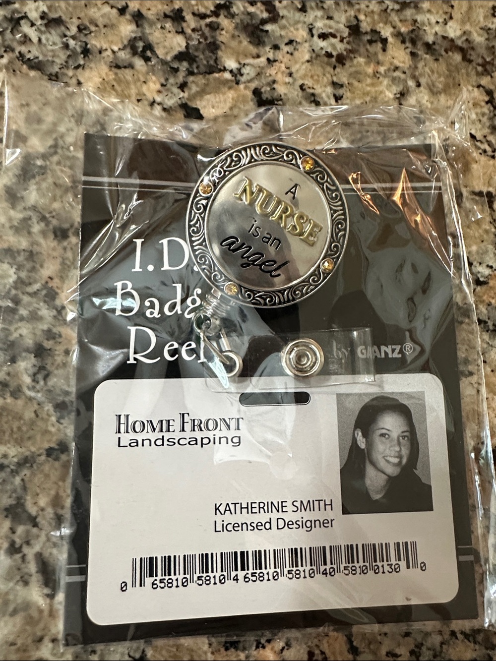 NWT GANZ ID Badge Reel Nurse- a nurse is an angel